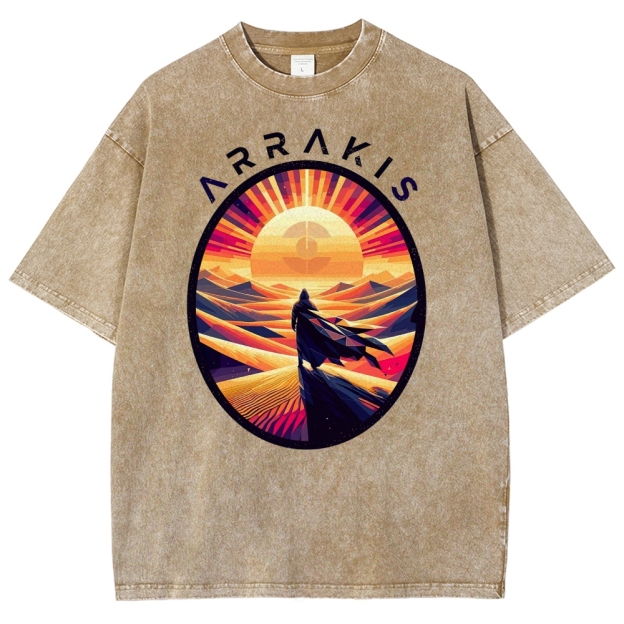 Arrakis Desert Pop Art Washed T-Shirt 