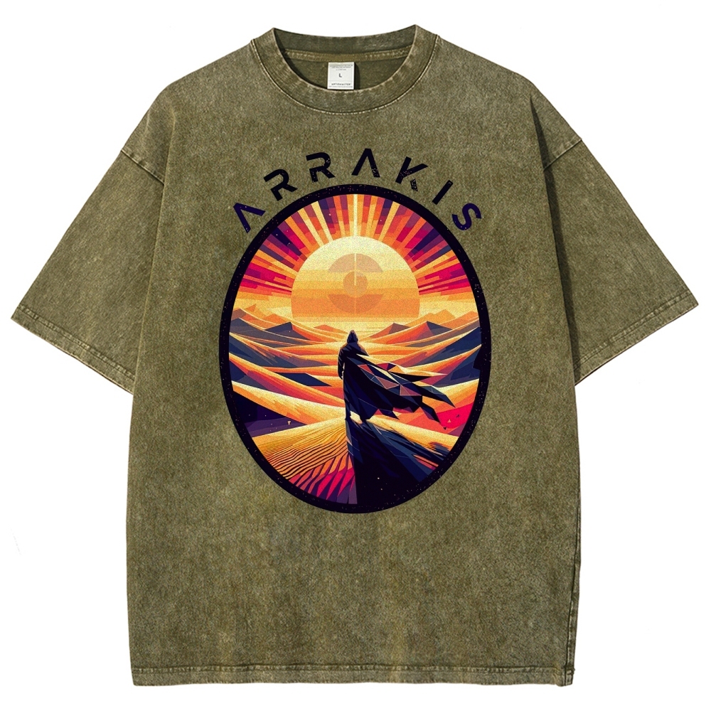 Arrakis Desert Pop Art Washed T-Shirt 