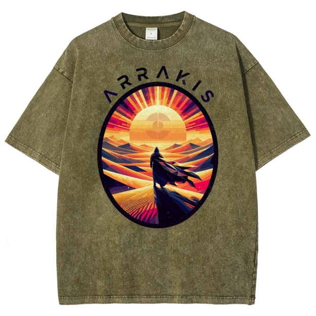 Arrakis Desert Pop Art Washed T-Shirt 