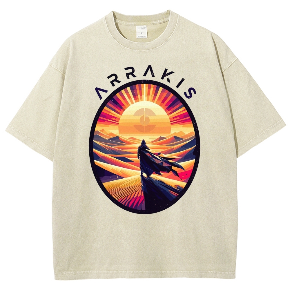 Arrakis Desert Pop Art Washed T-Shirt 