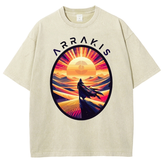 Arrakis Desert Pop Art Washed T-Shirt 