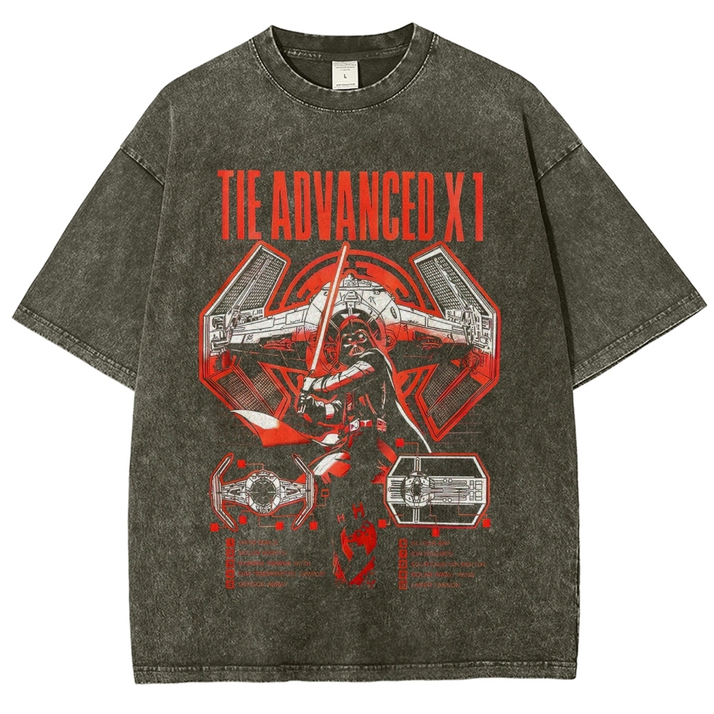 TIE Advanced X1 Blueprint Washed T-Shirt