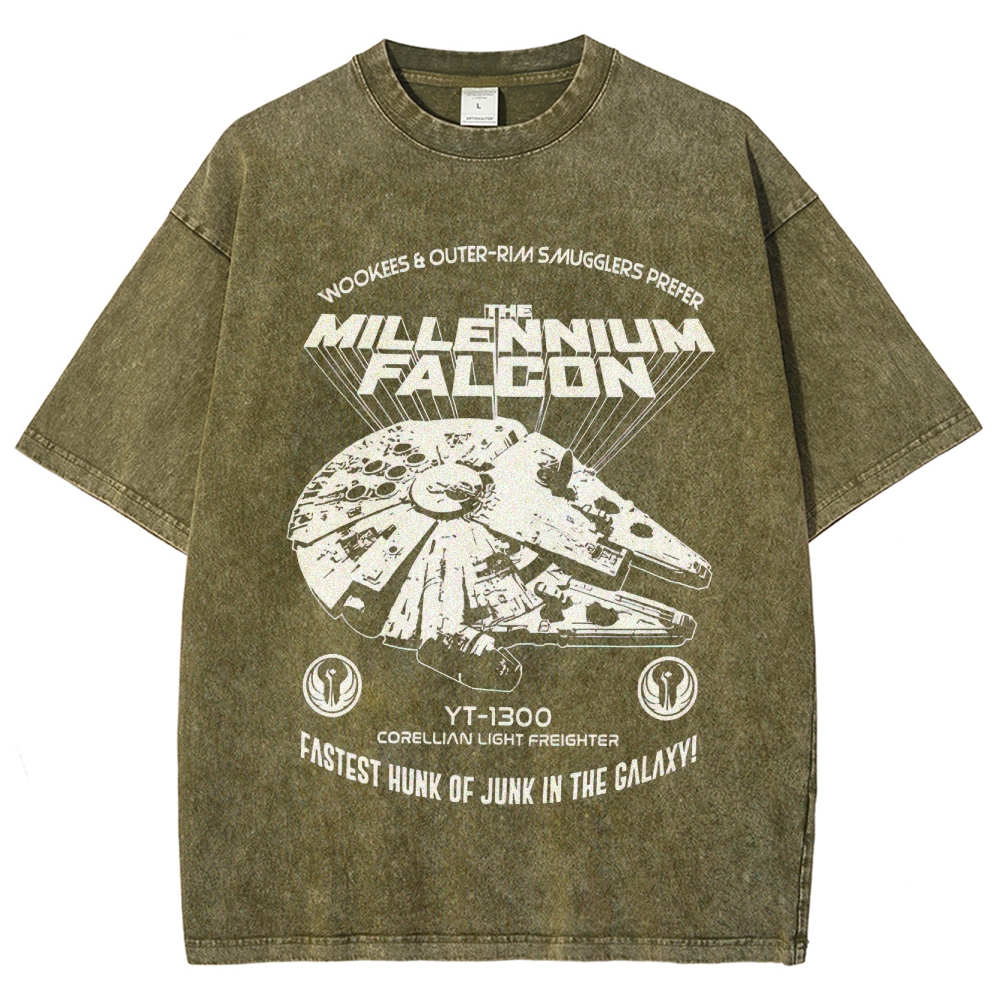 Millennium Falcon Smuggler’s Choice Washed T-Shirt
