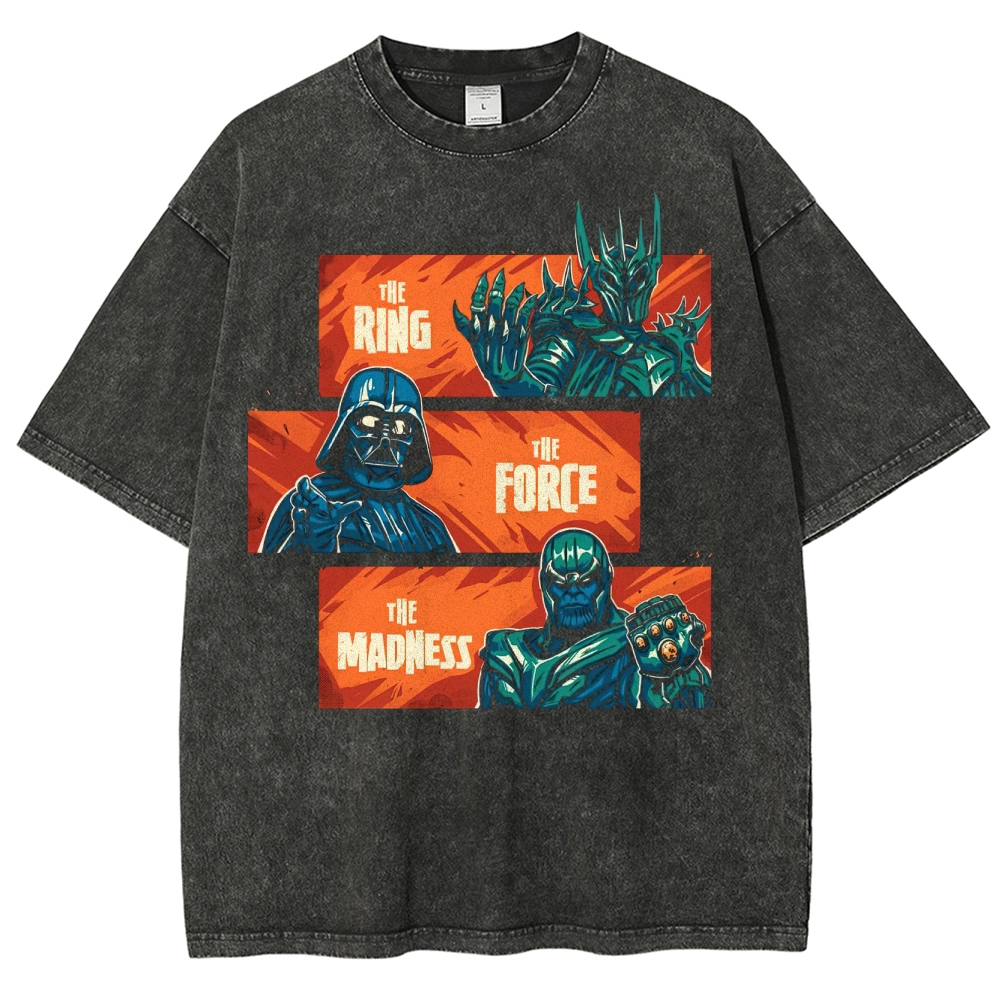 The Ring, The Force, The Madness Crossover Washed T-Shirt