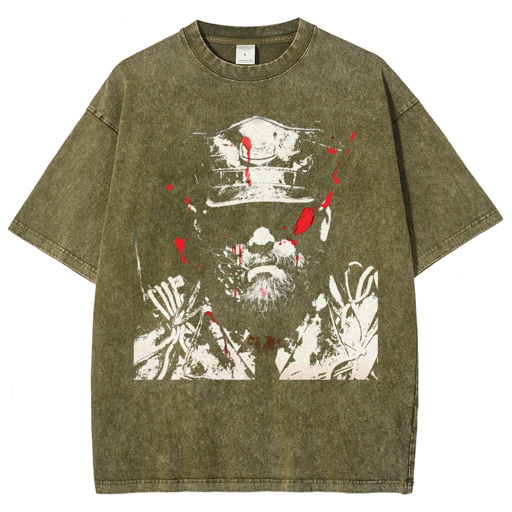 Retro and Vintage Style Washed T-Shirt 