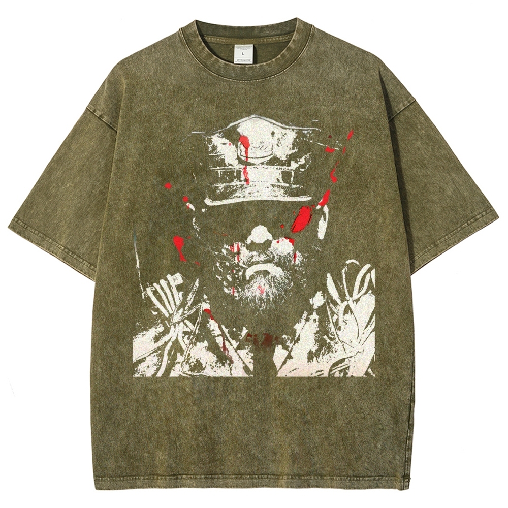 Retro and Vintage Style Washed T-Shirt 