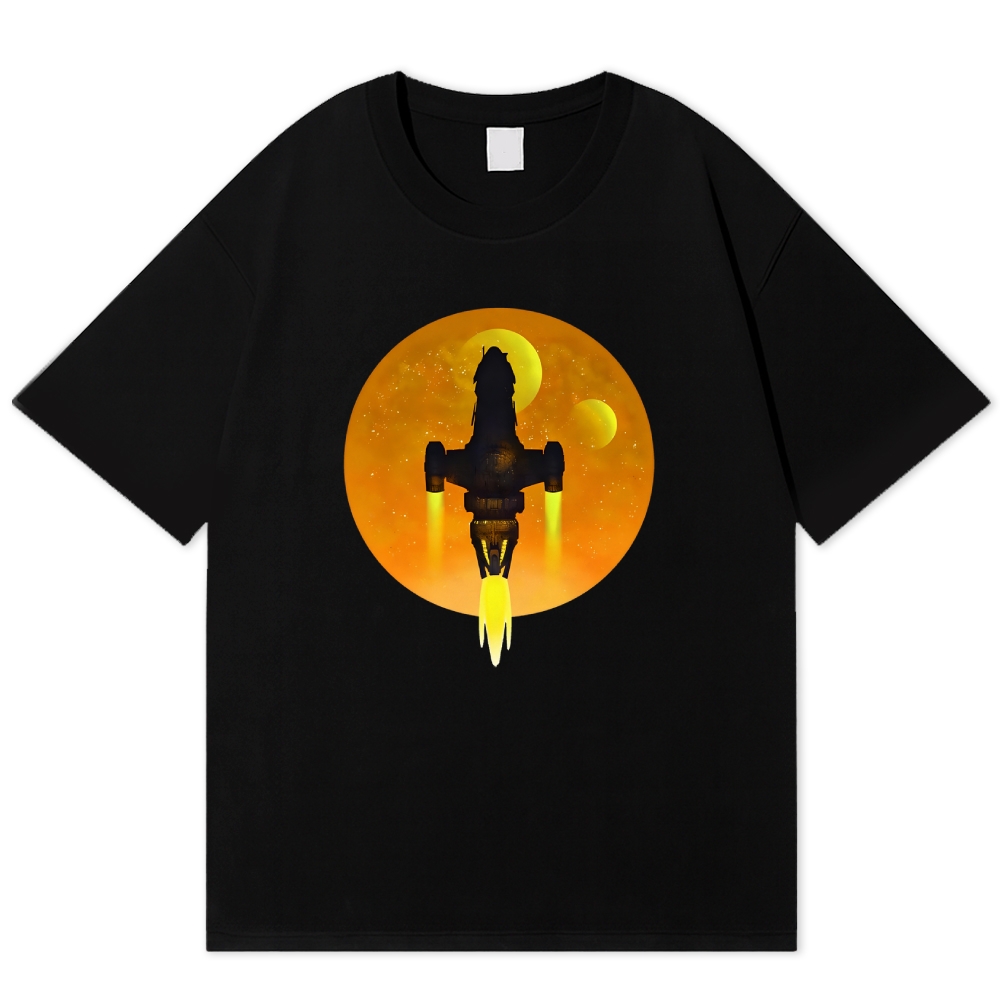 Vintage Spacecraft Retro Sci-Fi Cotton T-shirt