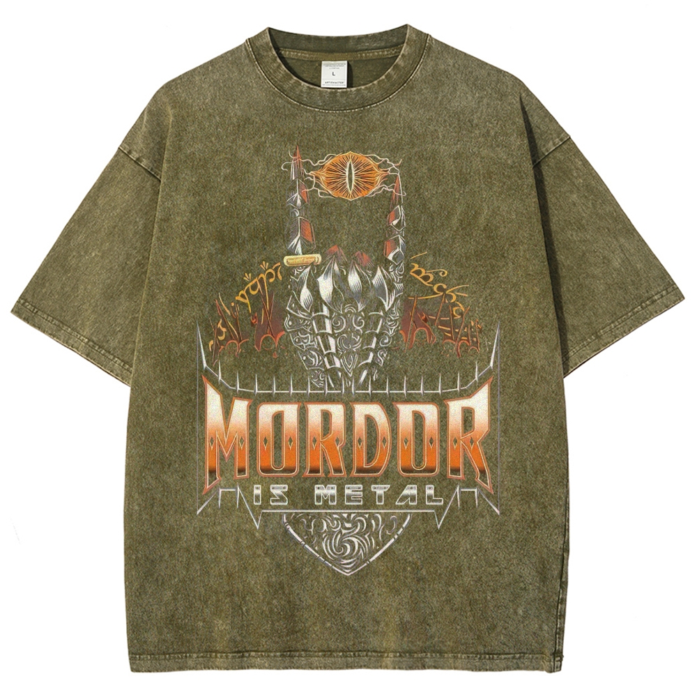 Mordor Is Metal Washed T-Shirt