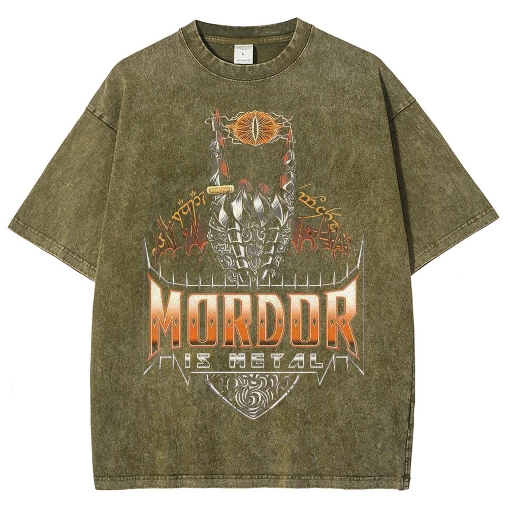 Mordor Is Metal Washed T-Shirt
