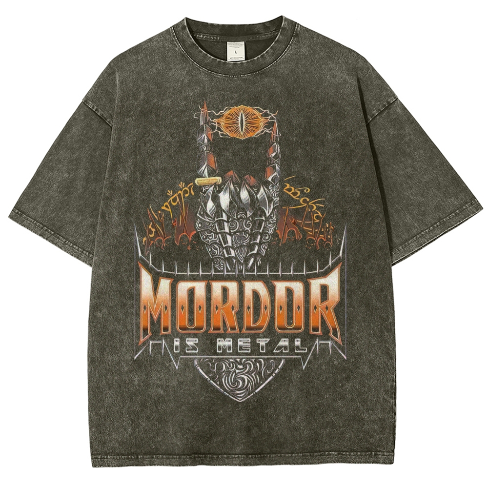 Mordor Is Metal Washed T-Shirt