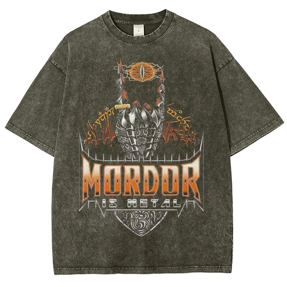 Mordor Is Metal Washed T-Shirt