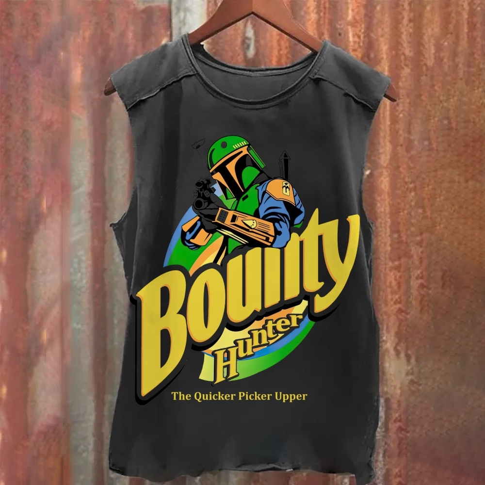Bounty Hunter Retro Graphic Washed Tank Top
