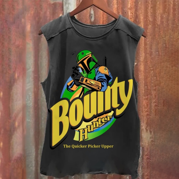 Bounty Hunter Retro Graphic Washed Tank Top