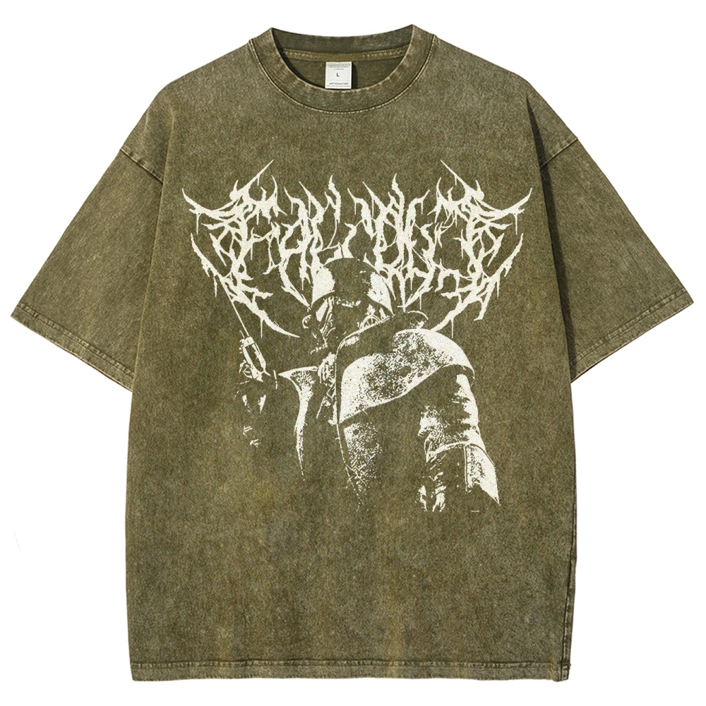 Wasteland Soldier & Dark Creed Washed T-Shirt 