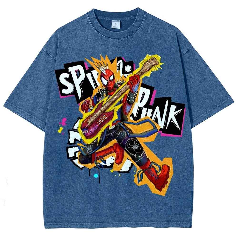 Spider-Punk Bold Rock Washed T-Shirt