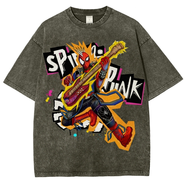 Spider-Punk Bold Rock Washed T-Shirt