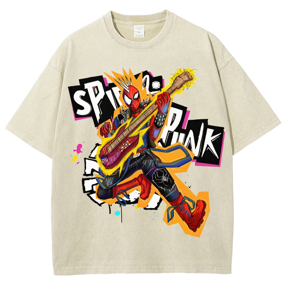 Spider-Punk Bold Rock Washed T-Shirt