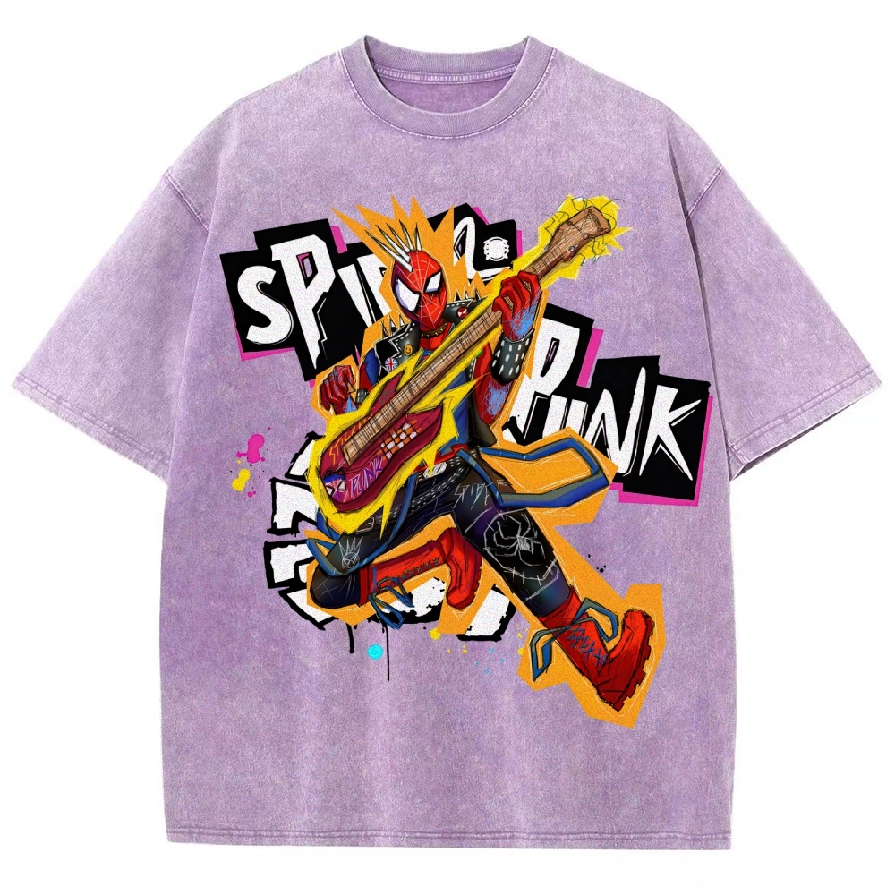 Spider-Punk Bold Rock Washed T-Shirt