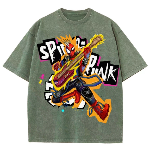 Spider-Punk Bold Rock Washed T-Shirt