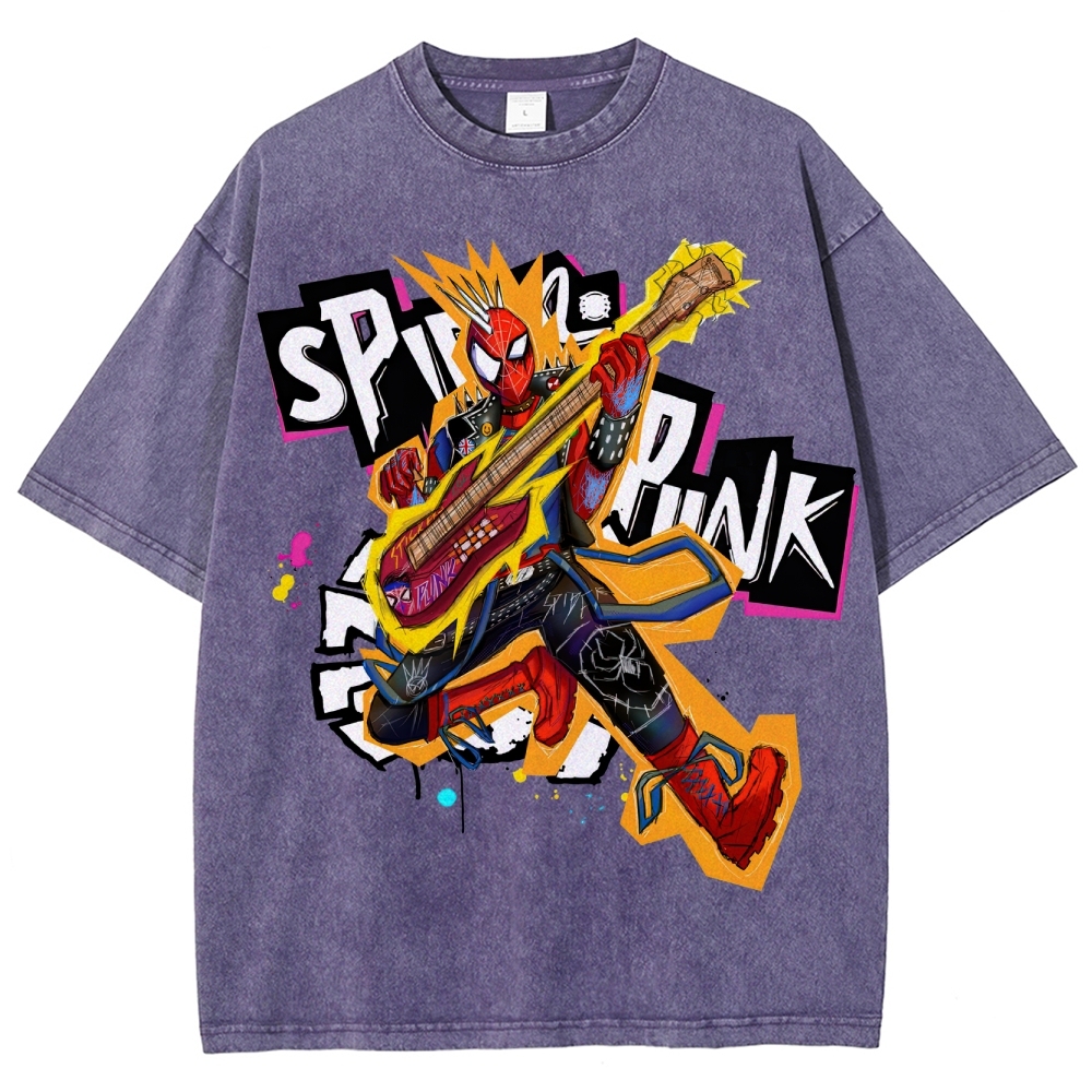 Spider-Punk Bold Rock Washed T-Shirt