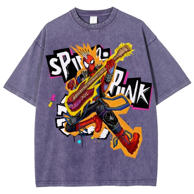 Spider-Punk Bold Rock Washed T-Shirt