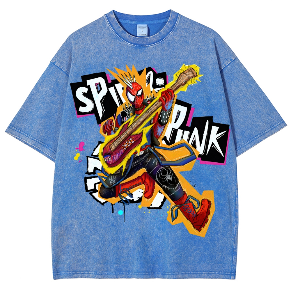 Spider-Punk Bold Rock Washed T-Shirt