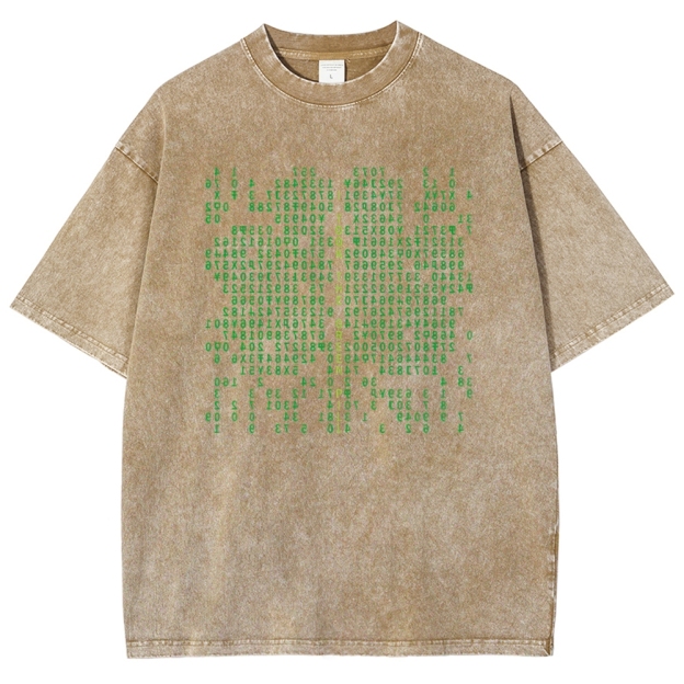 Matrix Digital Rain Washed T-Shirt