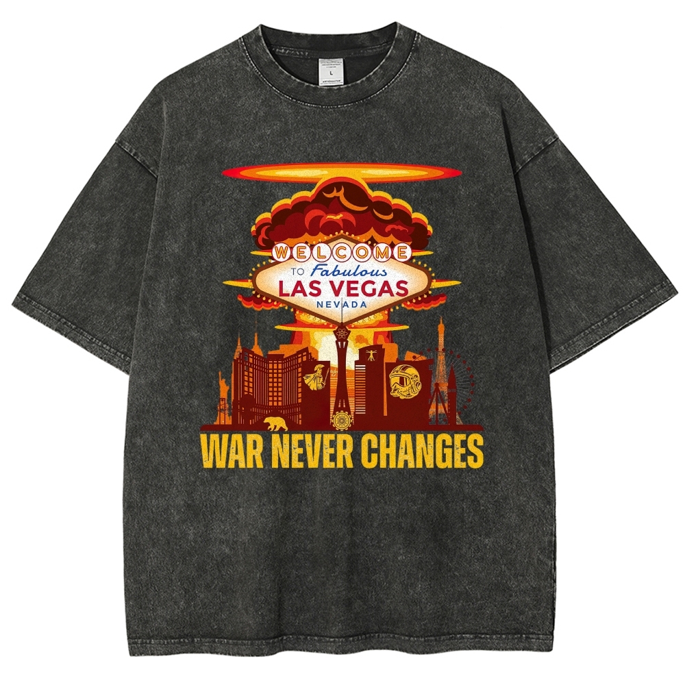 New Vegas War Never Changes Washed T-Shirt