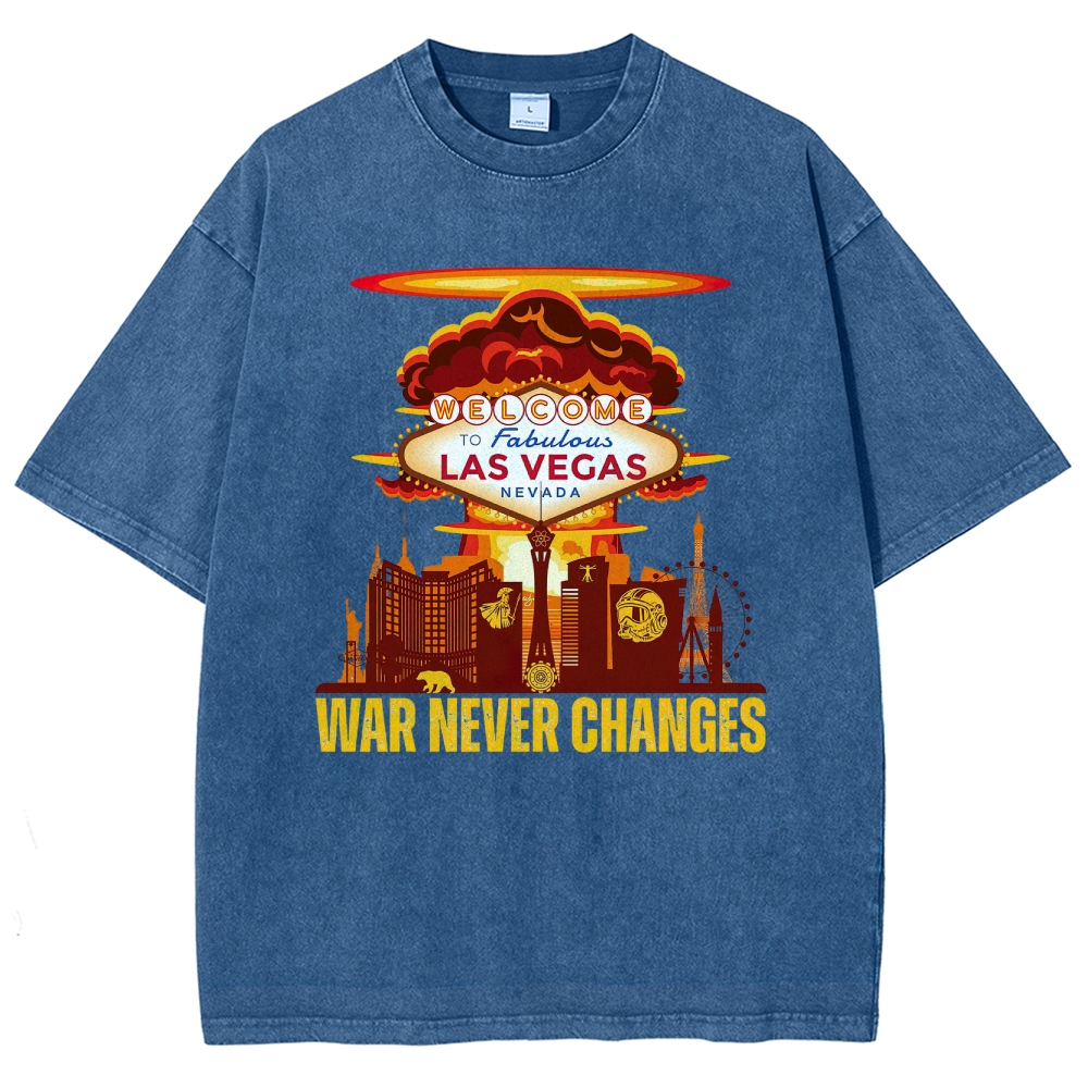 New Vegas War Never Changes Washed T-Shirt