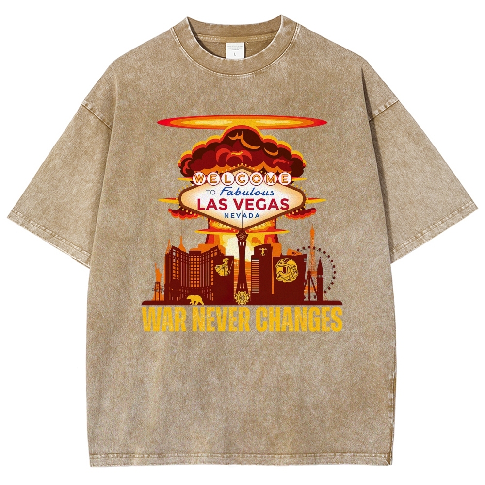 New Vegas War Never Changes Washed T-Shirt