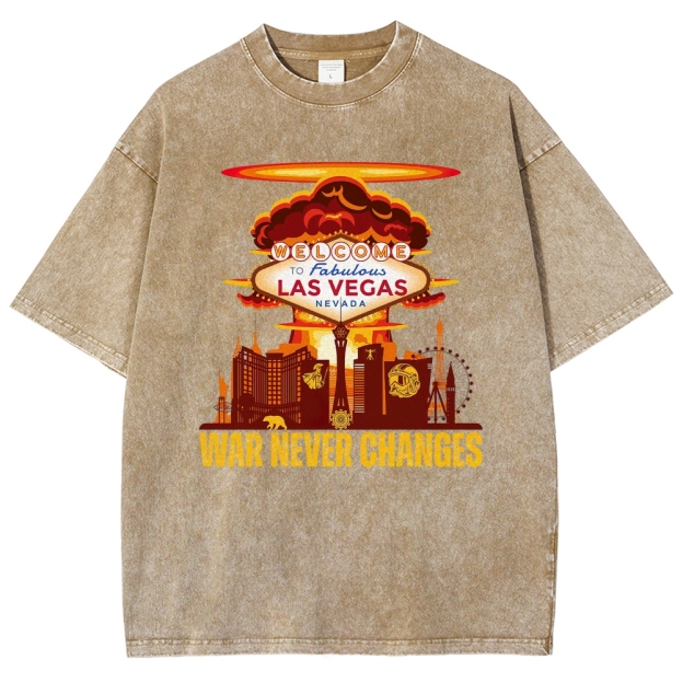 New Vegas War Never Changes Washed T-Shirt