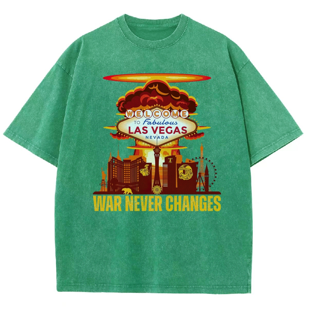 New Vegas War Never Changes Washed T-Shirt