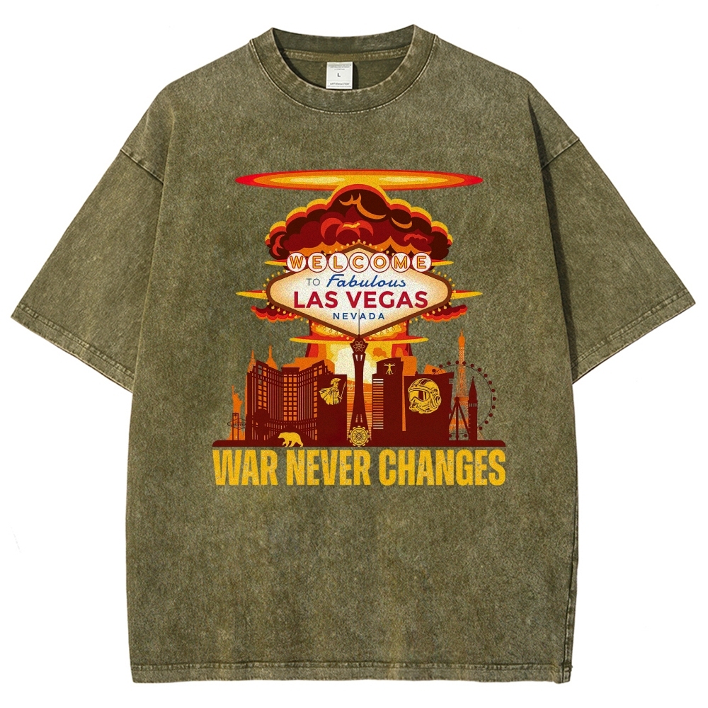 New Vegas War Never Changes Washed T-Shirt