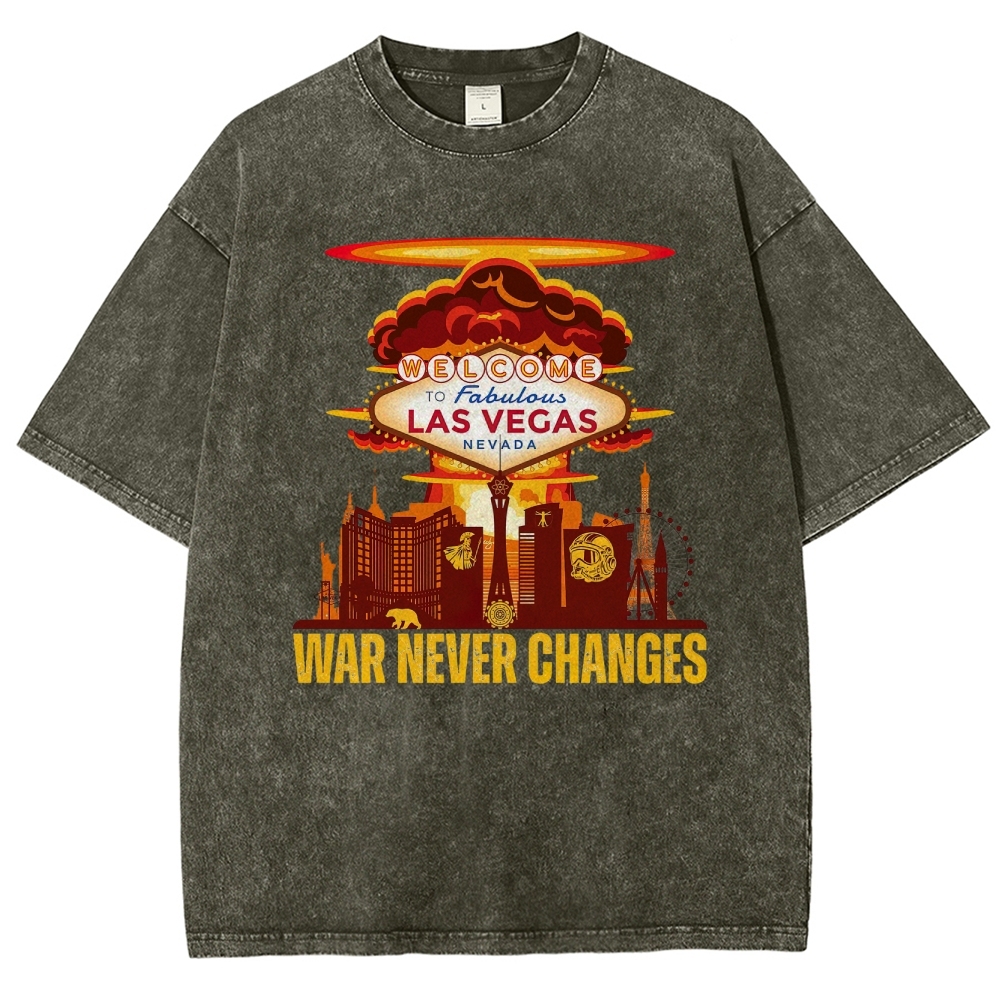 New Vegas War Never Changes Washed T-Shirt