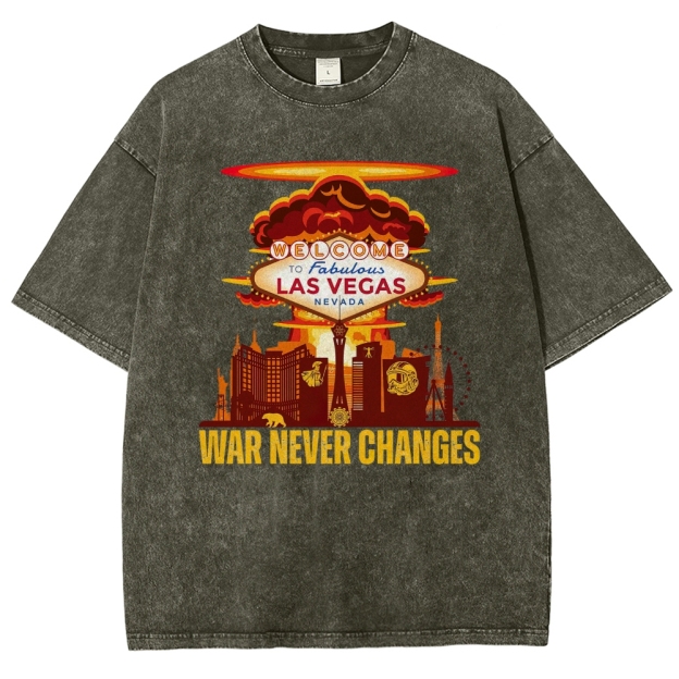 New Vegas War Never Changes Washed T-Shirt