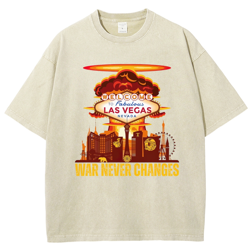 New Vegas War Never Changes Washed T-Shirt