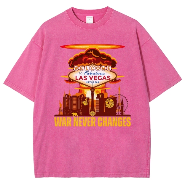 New Vegas War Never Changes Washed T-Shirt