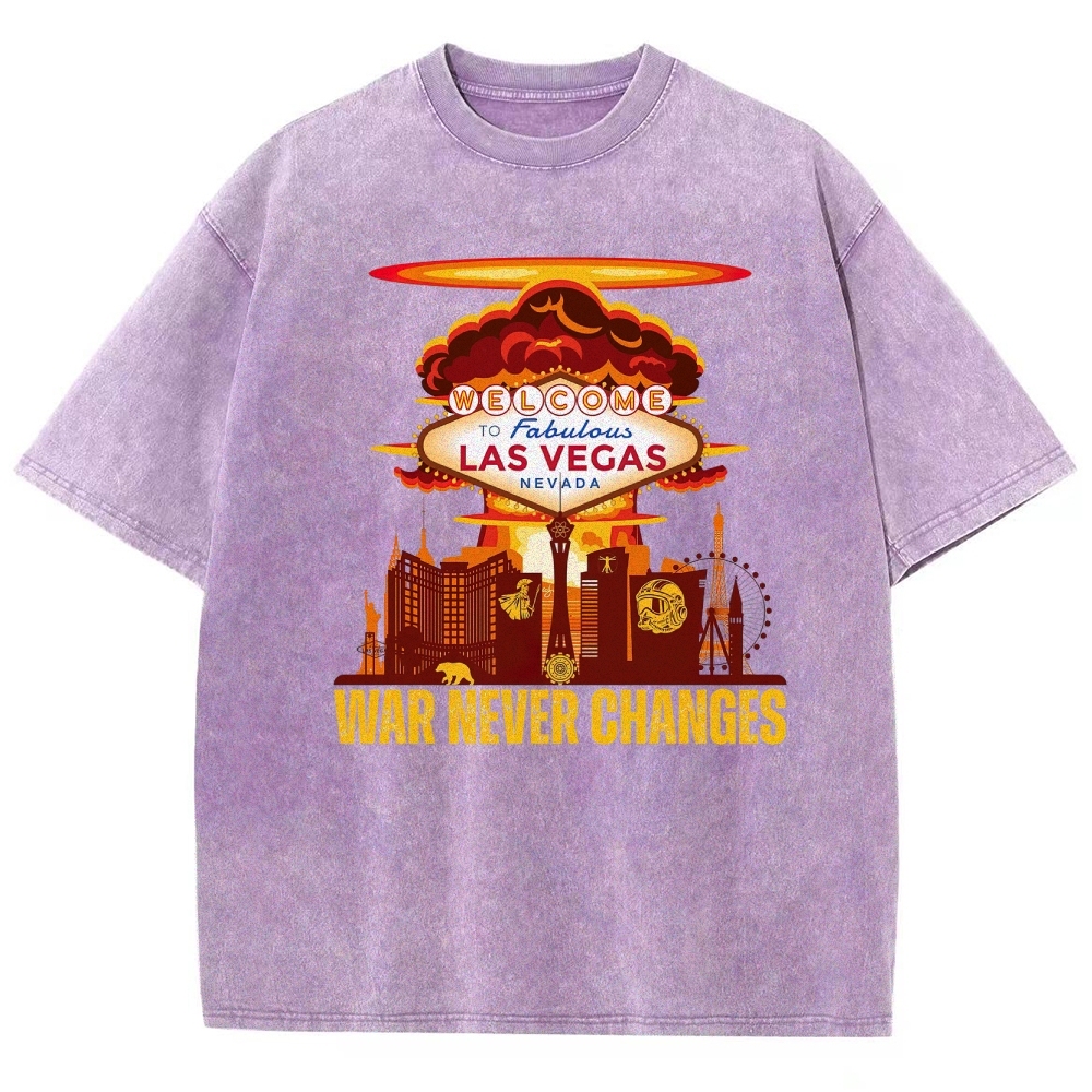 New Vegas War Never Changes Washed T-Shirt