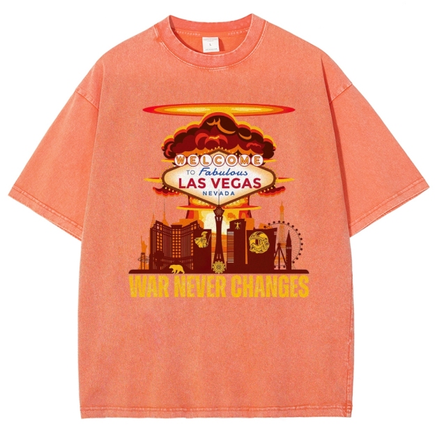New Vegas War Never Changes Washed T-Shirt