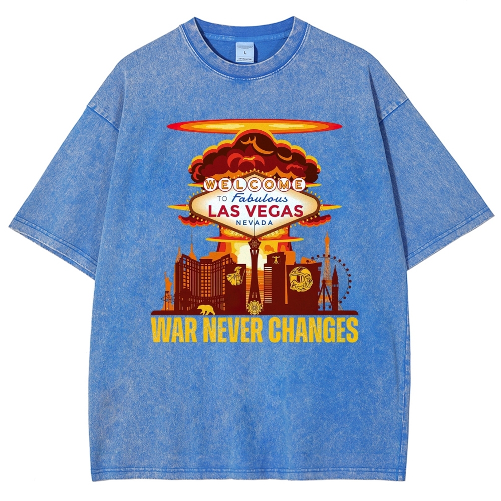 New Vegas War Never Changes Washed T-Shirt