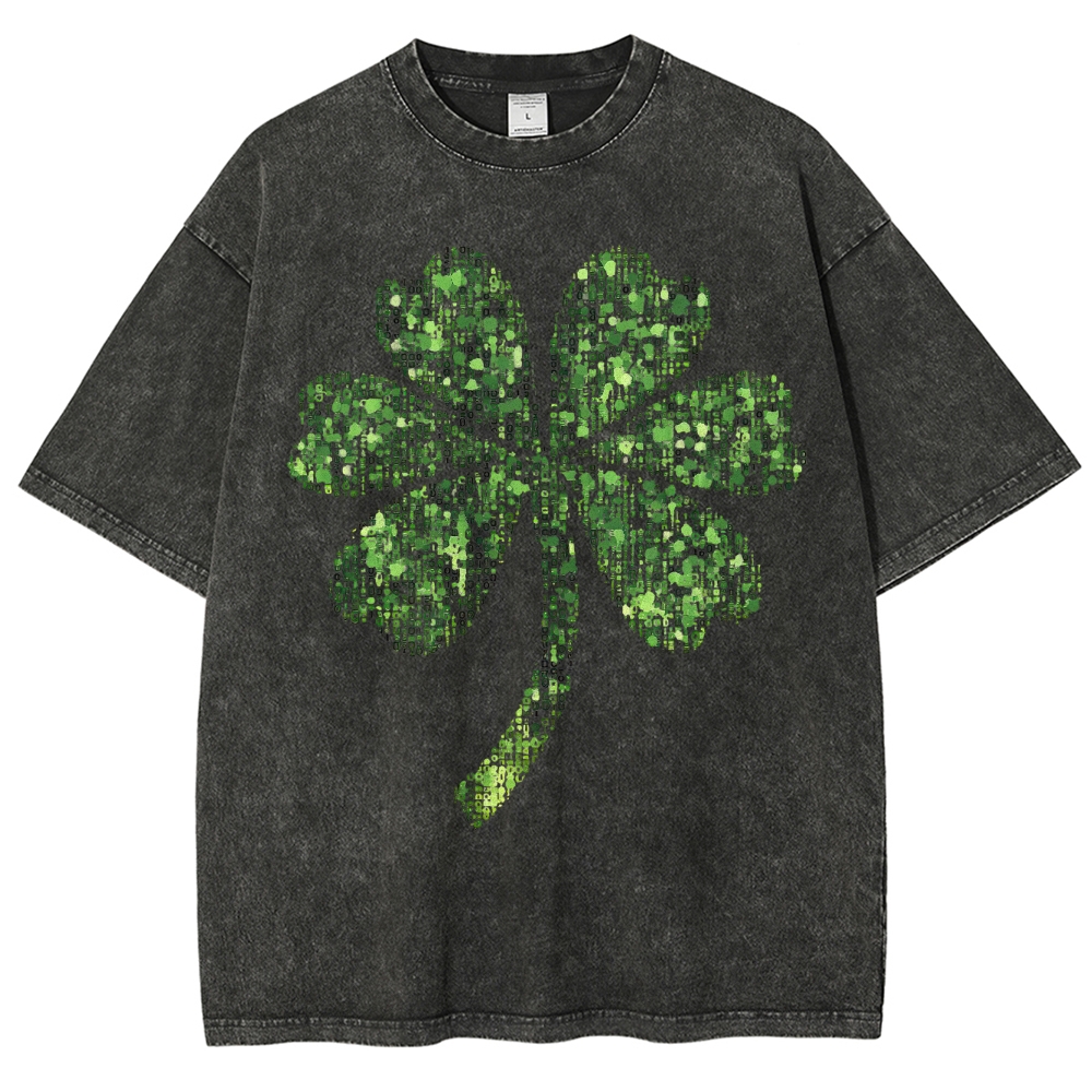 Digital Shamrock Washed T-Shirt