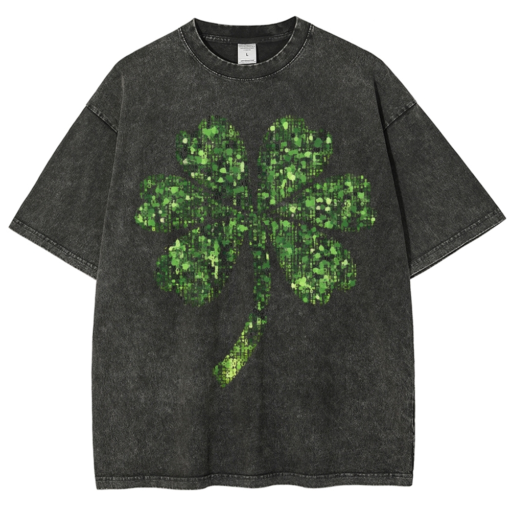 Digital Shamrock Washed T-Shirt