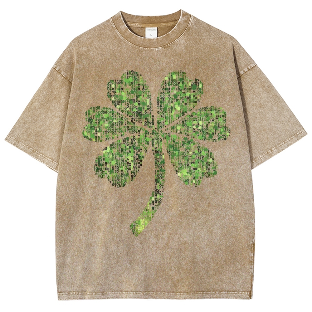 Digital Shamrock Washed T-Shirt