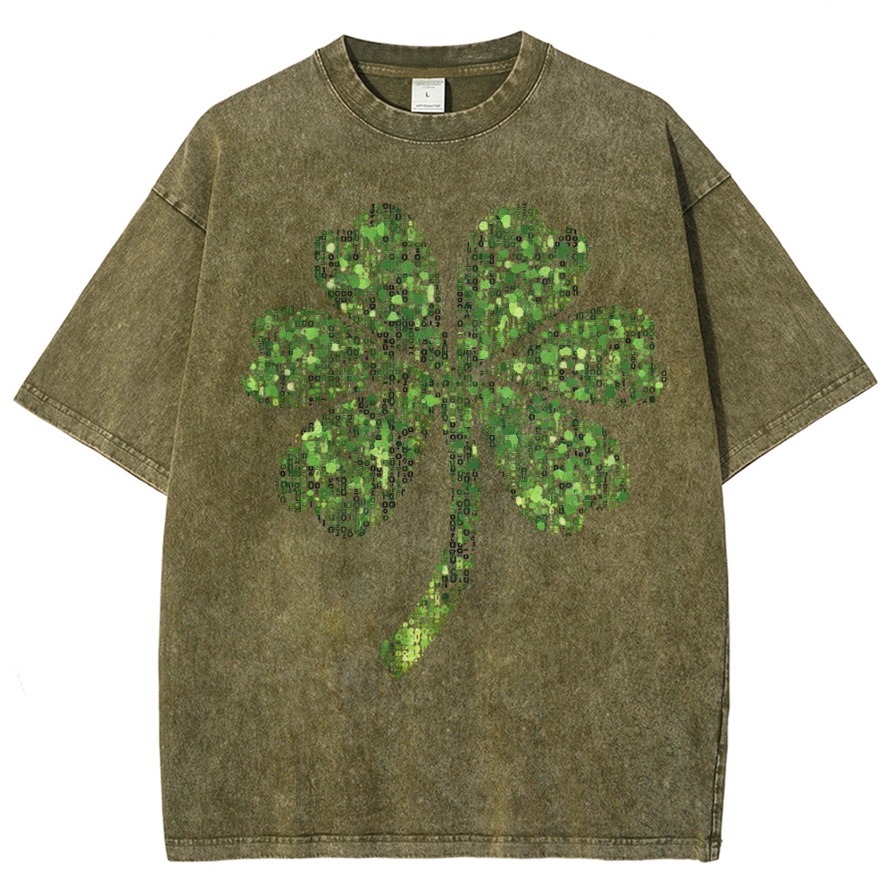 Digital Shamrock Washed T-Shirt