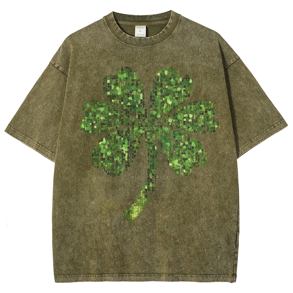 Digital Shamrock Washed T-Shirt