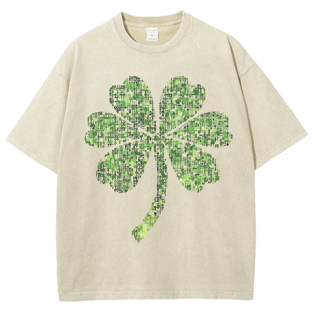 Digital Shamrock Washed T-Shirt