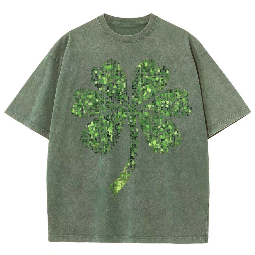 Digital Shamrock Washed T-Shirt