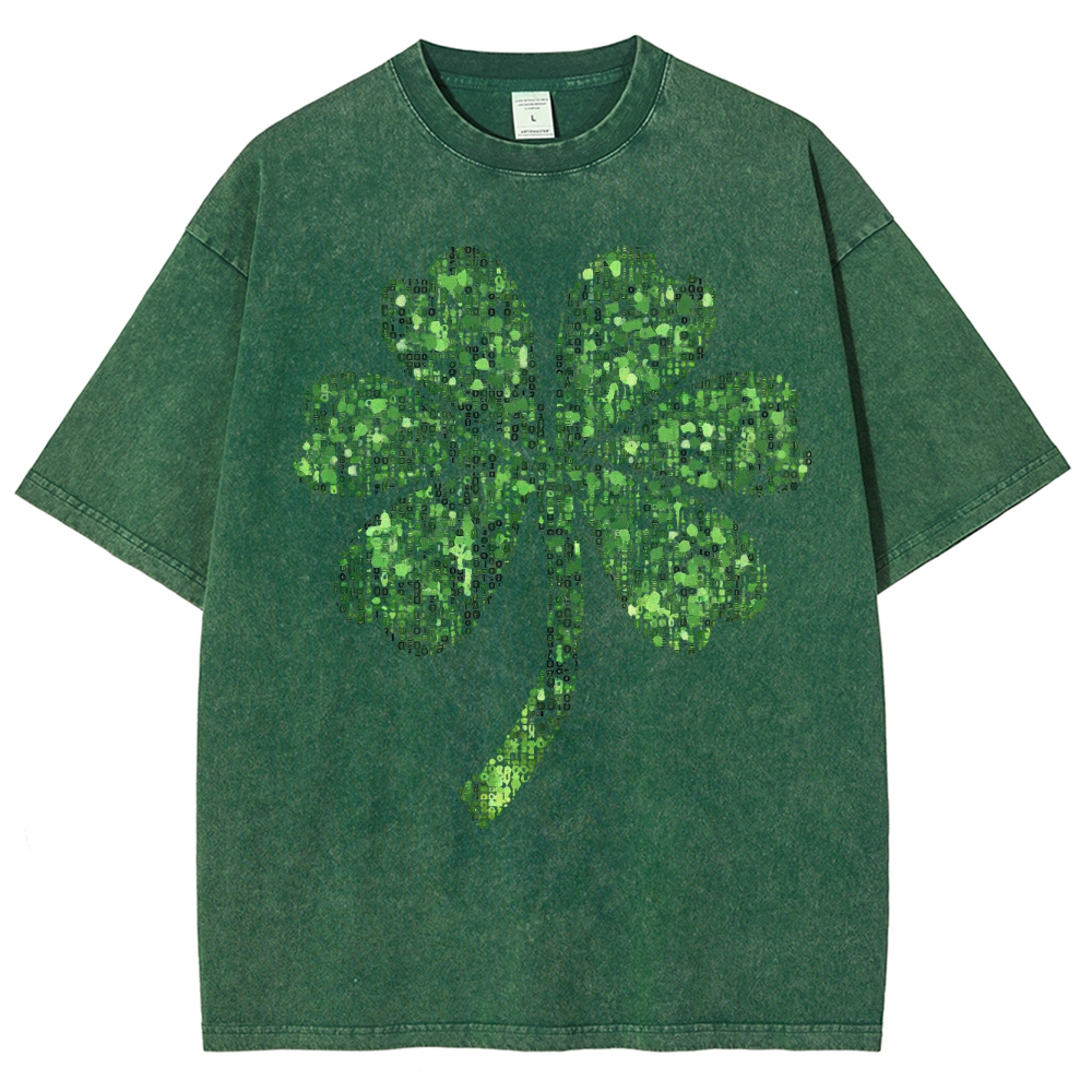 Digital Shamrock Washed T-Shirt