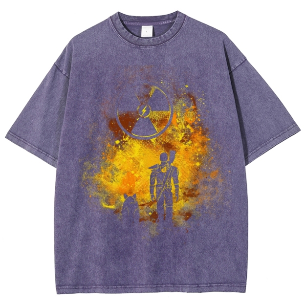 Wasteland Wanderer & Dog Washed T-Shirt