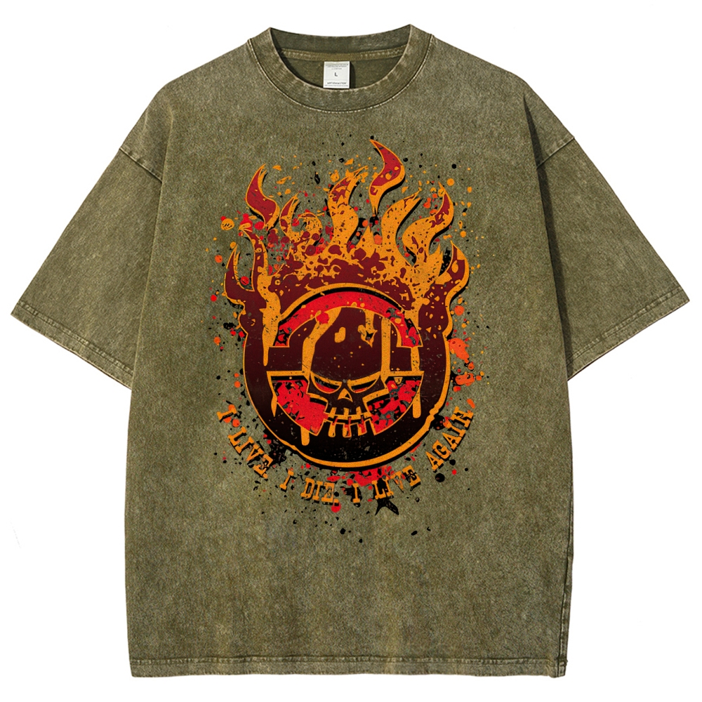 War Boys I Live I Die Washed T-Shirt